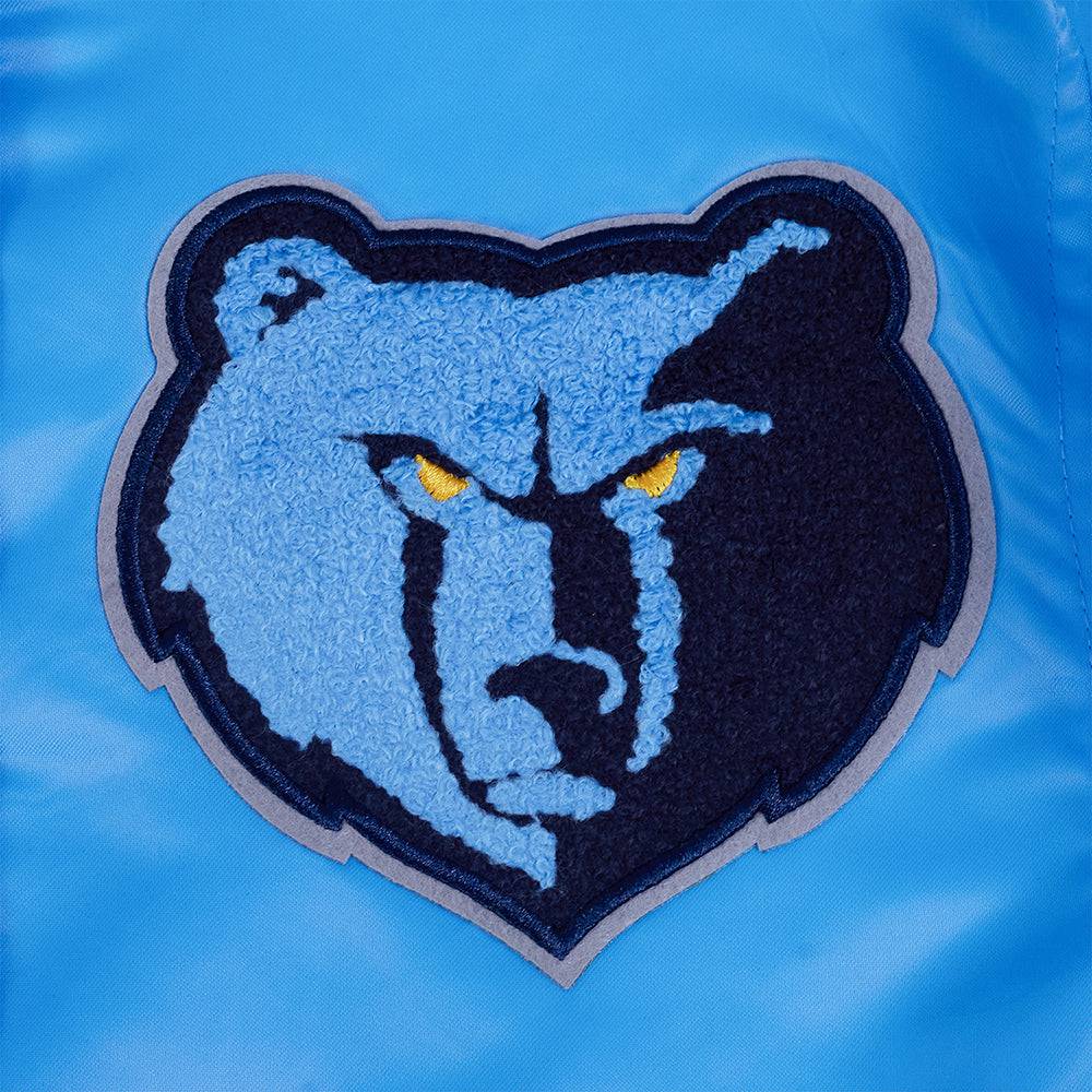 NBA MEMPHIS GRIZZLIES RETRO CLASSIC Women RIB SATIN JACKET (UNIVERSITY BLUE) product image 5, provided for visual reference