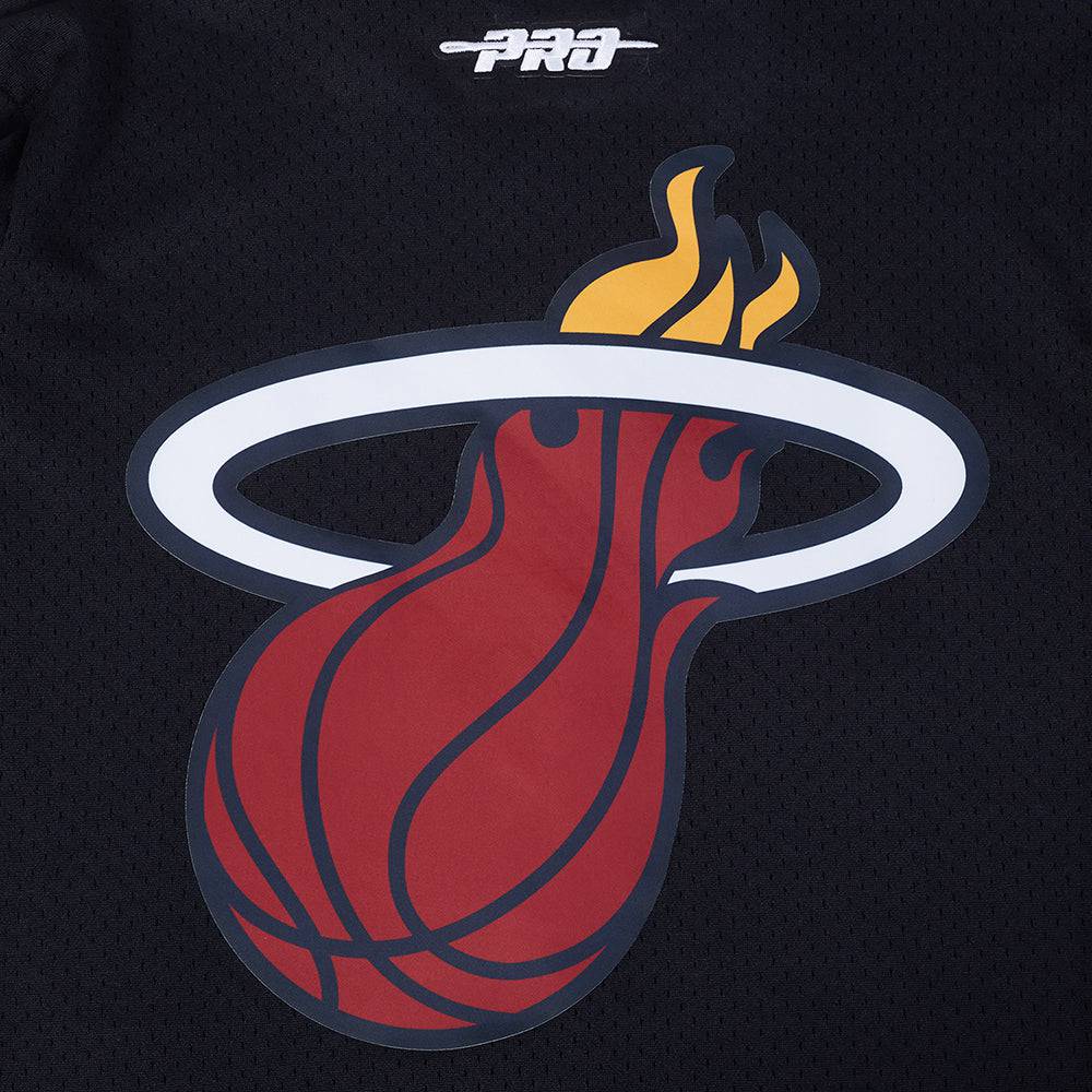 NBA MIAMI HEAT TYLER HERRO #14 CLASSIC MESH PNN Men MESH BUTTON DOWN SHIRT (BLACK) product image 5, provided for visual