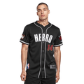 NBA MIAMI HEAT TYLER HERRO #14 CLASSIC MESH PNN Men MESH BUTTON DOWN SHIRT (BLACK) product image 1, provided for visual
