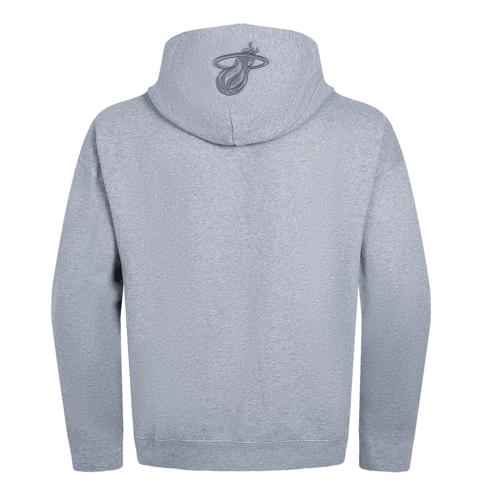 NBA MIAMI HEAT NEUTRAL Men DROP SHOULDER PULLOVER HOODIE (DARK HEATHER GRAY) product image 3, provided for visual reference