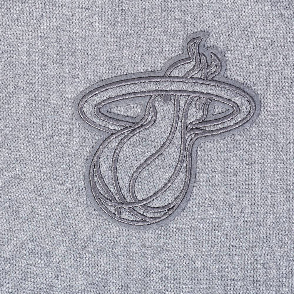 NBA MIAMI HEAT NEUTRAL Men DROP SHOULDER PULLOVER HOODIE (DARK HEATHER GRAY) product image 5, provided for visual reference