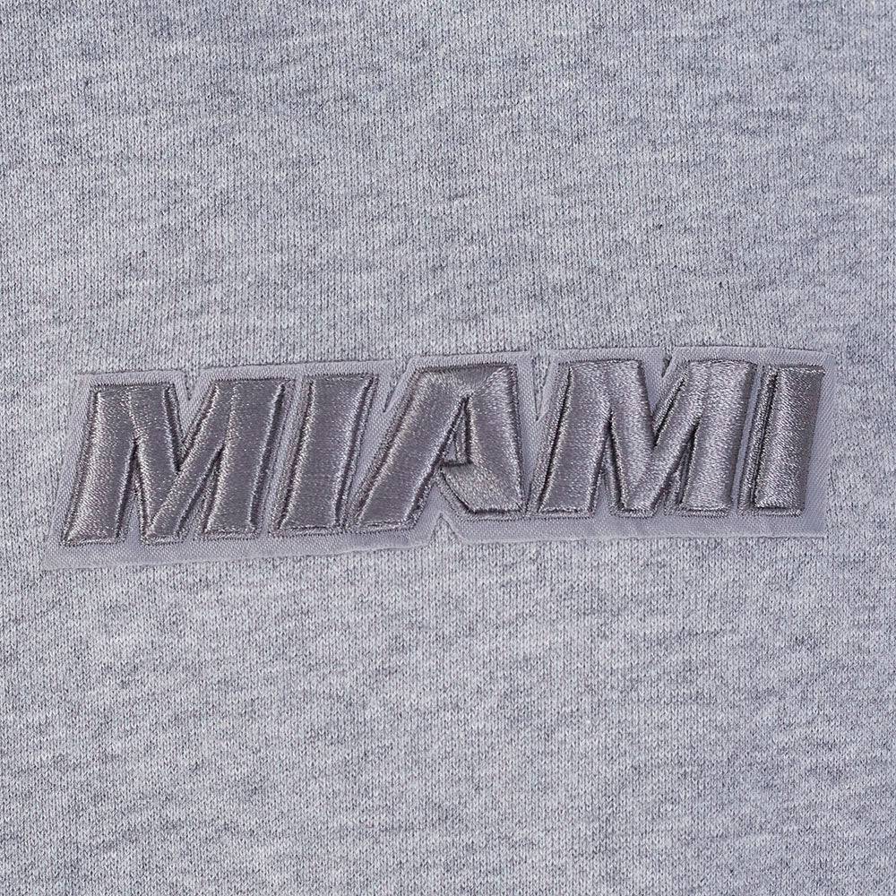 NBA MIAMI HEAT NEUTRAL Men DROP SHOULDER PULLOVER HOODIE (DARK HEATHER GRAY) product image 6, provided for visual reference