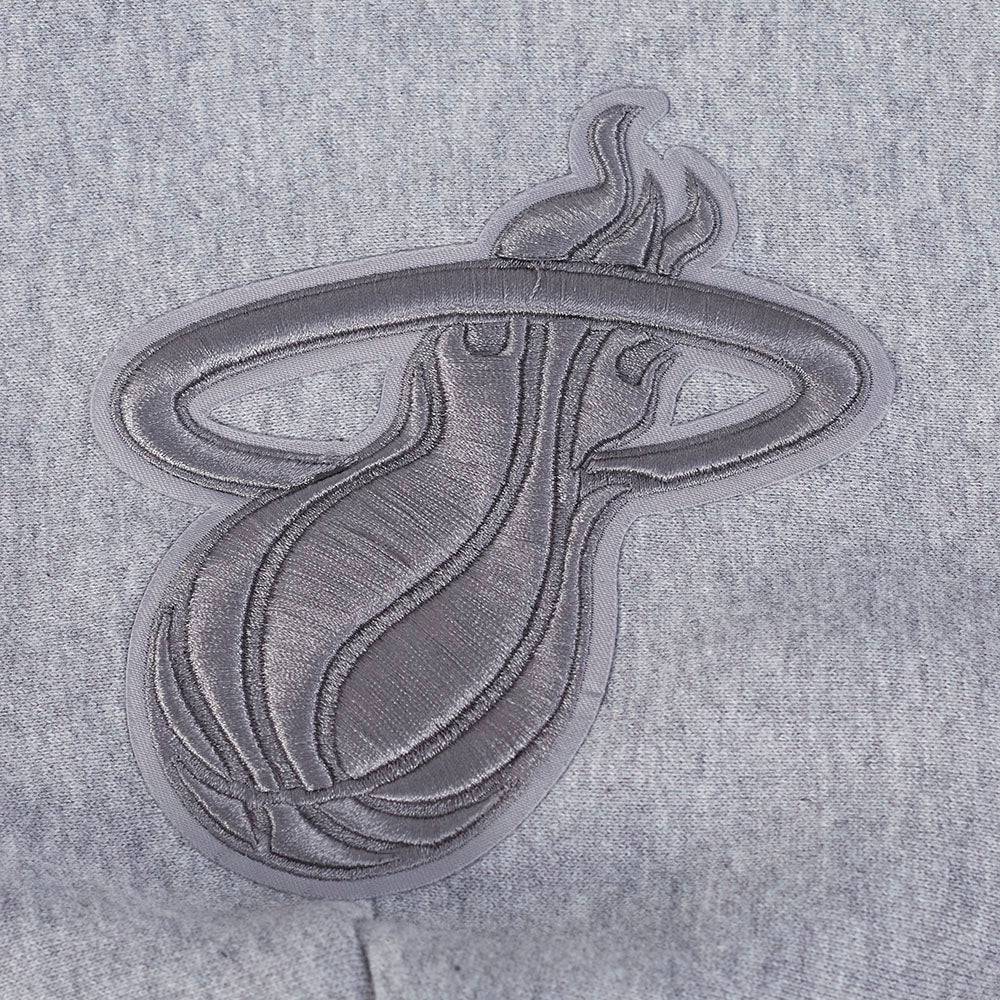 NBA MIAMI HEAT NEUTRAL Men DROP SHOULDER PULLOVER HOODIE (DARK HEATHER GRAY) product image 7, provided for visual reference