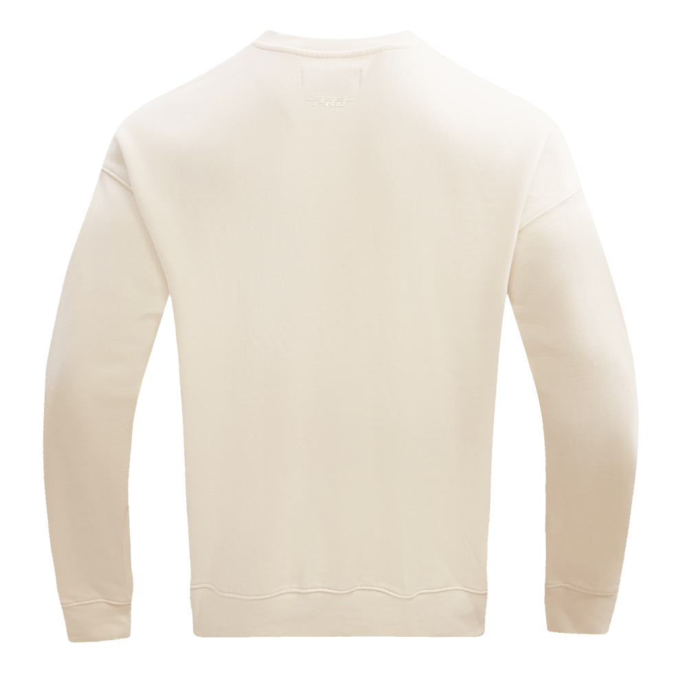 NBA MIAMI HEAT NEUTRAL Men DROP SHOULDER FLEECE CREWNECK (EGGSHELL) product image 5, provided for visual reference and