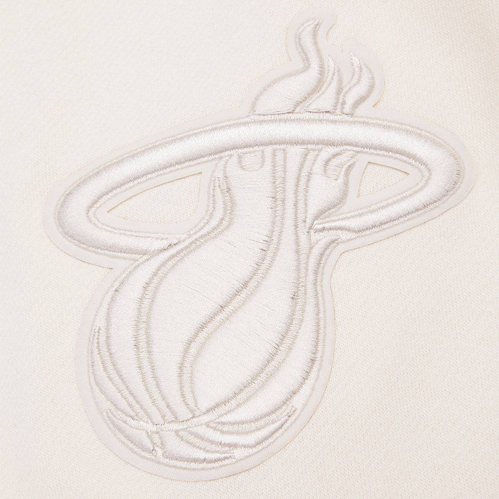 NBA MIAMI HEAT NEUTRAL Men DROP SHOULDER FLEECE CREWNECK (EGGSHELL) product image 9, provided for visual reference and