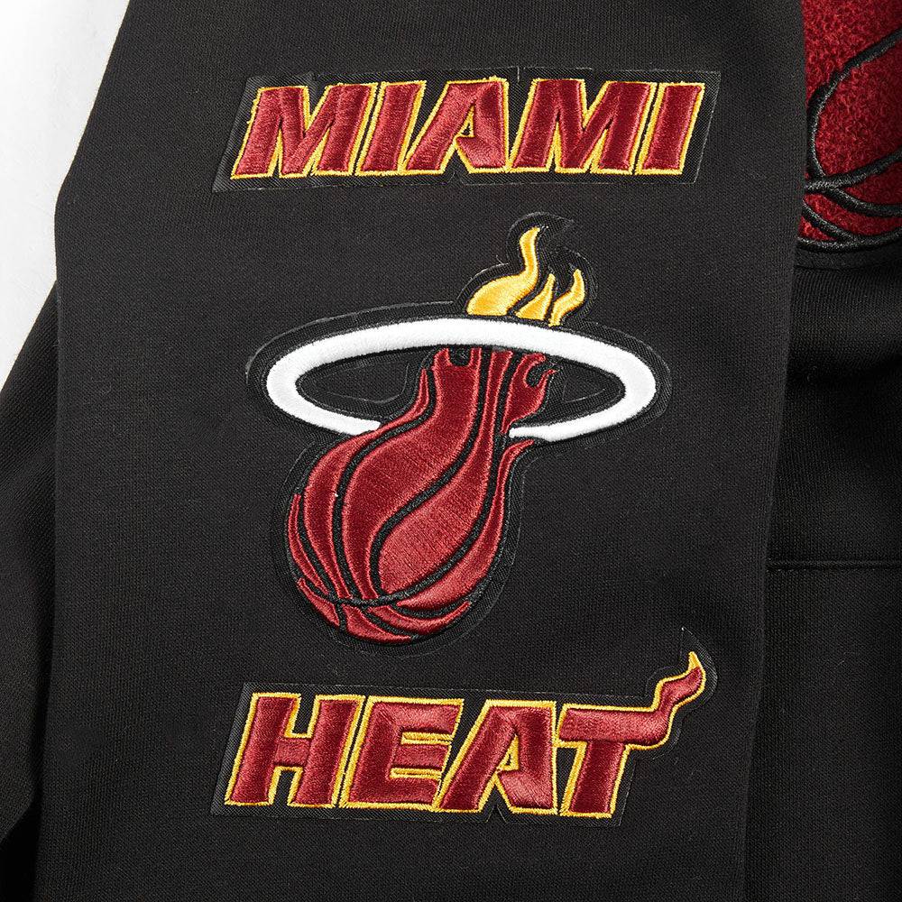 NBA Miami Heat Retro Classic Big Boy'S Rib Fleece Pullover Hoodie (Black) product image 7, provided for visual reference and