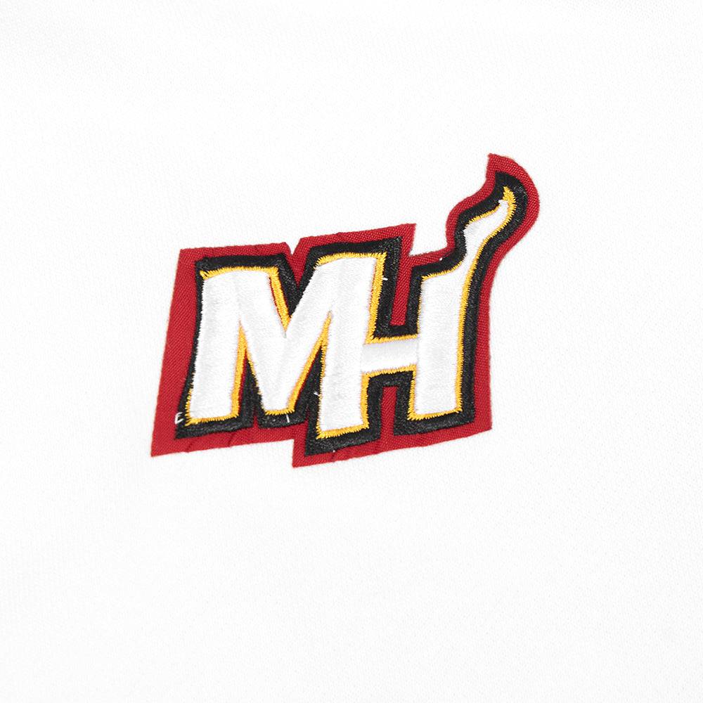 NBA Miami Heat Classic Fleece Crewneck (White) product image 6, provided for visual reference and product detail review
