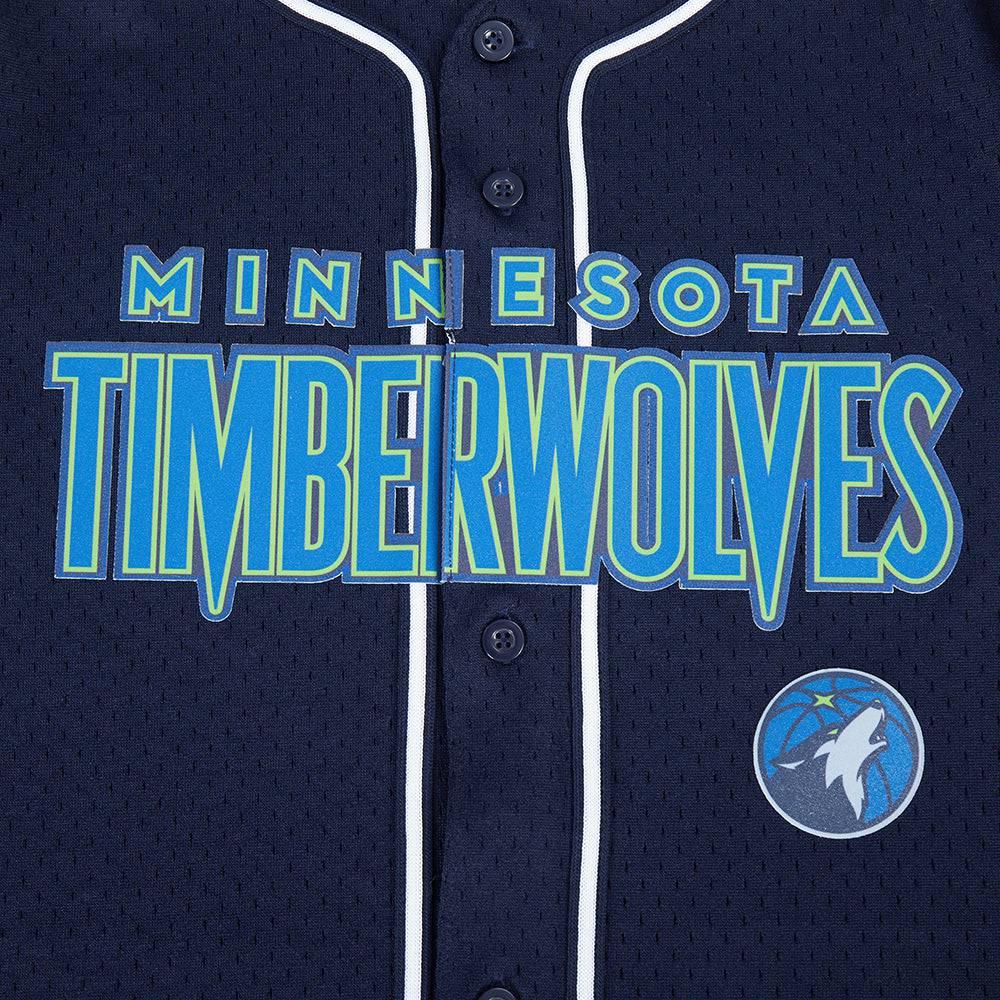 NBA Minnesota Timberwolves Classic Big Boy'S Mesh Button Down Shirt (Midnight Navy) product image 9, provided for visual