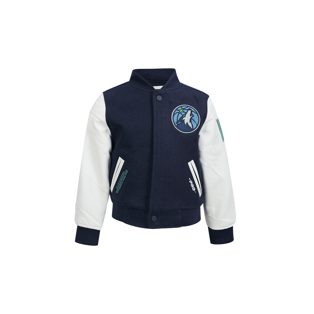 NBA Minnesota Timberwolves Classic Toddler Boy'S Wool Varsity Jacket (Midnight Navy/White) product image 1, provided for