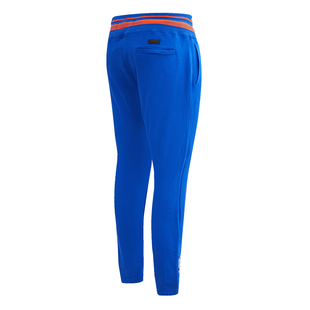 NBA NEW YORK KNICKS RETRO CLASSIC Men SWEATPANT (ROYAL BLUE/ORANGE) product image 4, provided for visual reference and