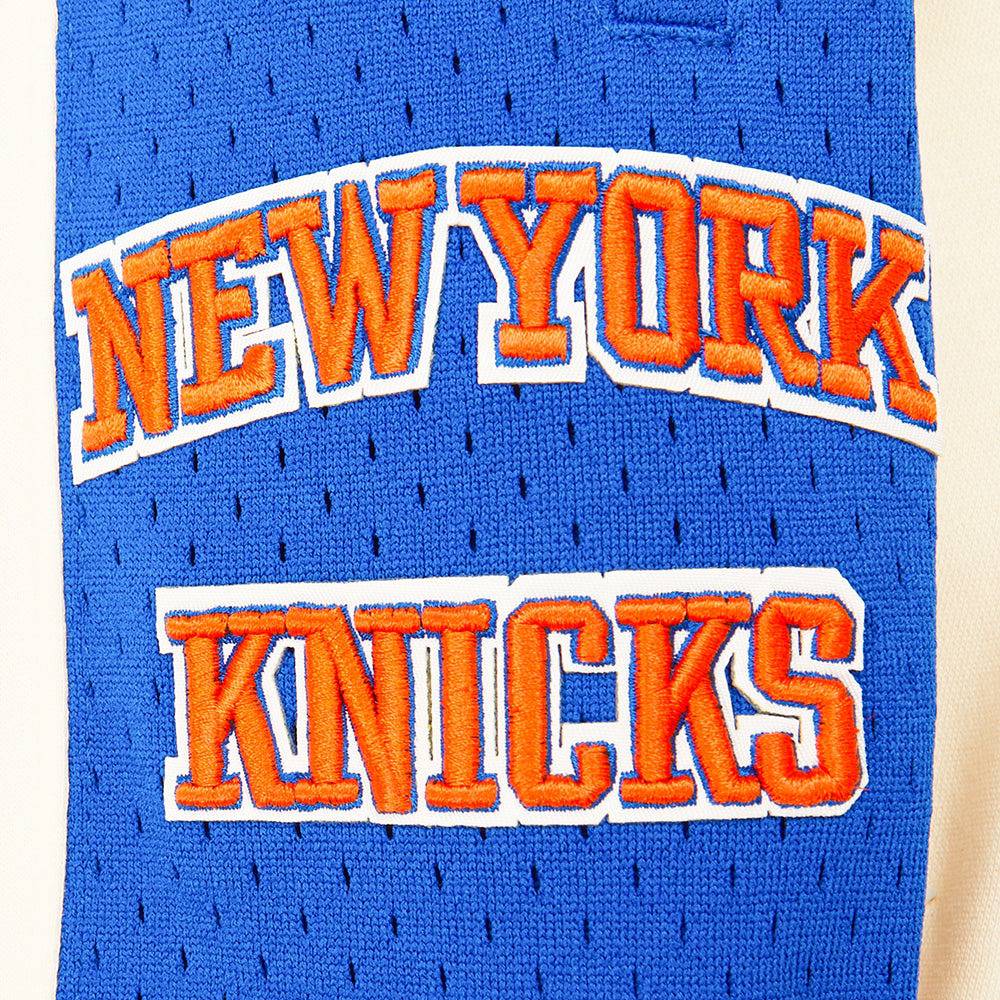 NBA New York Knicks Retro Classic Big Boy'S Flc 2.0 Short (Eggshell/Royal Blue) product image 5, provided for visual