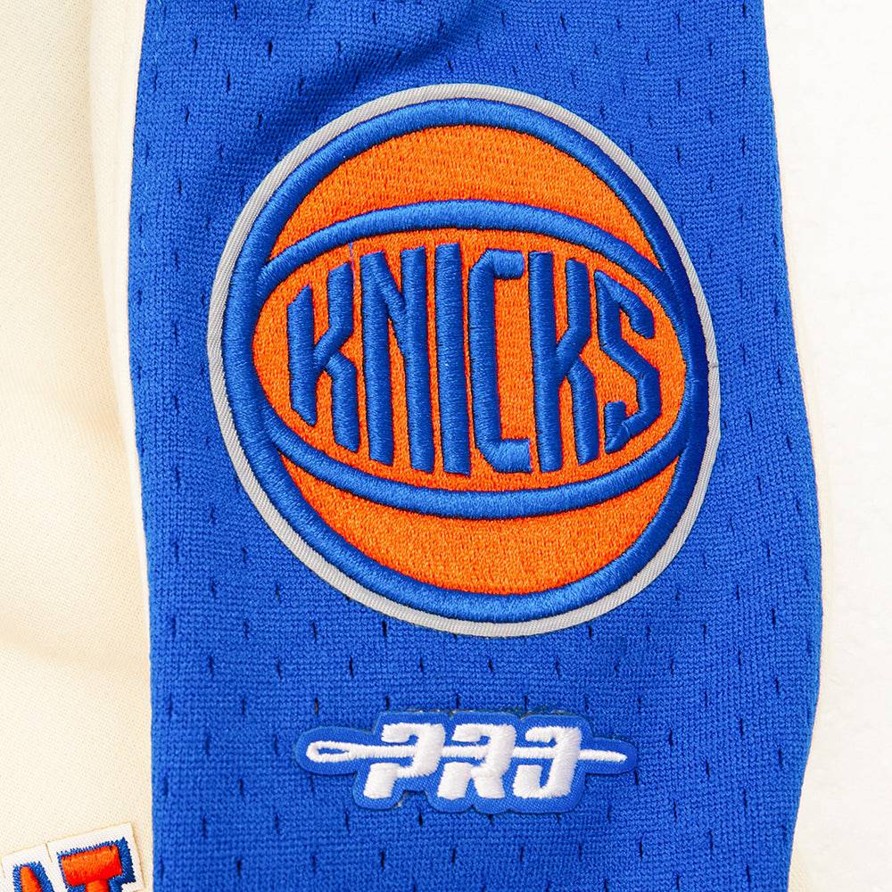 NBA New York Knicks Retro Classic Big Boy'S Flc 2.0 Short (Eggshell/Royal Blue) product image 7, provided for visual