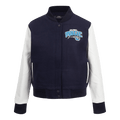 NBA ORLANDO MAGIC CLASSIC Women WOOL VARSITY JACKET (MIDNIGHT NAVY/WHITE) product image 1, provided for visual reference and