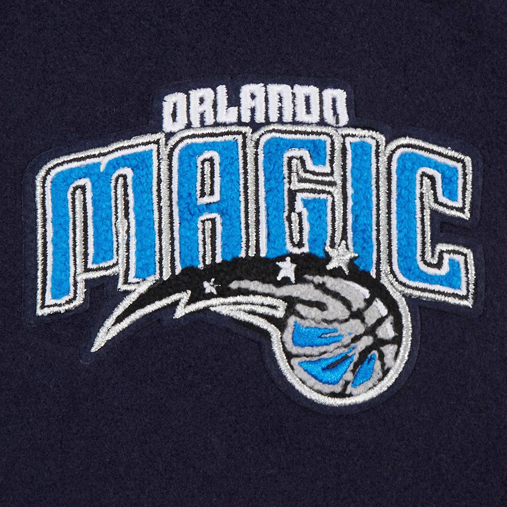 NBA ORLANDO MAGIC CLASSIC Women WOOL VARSITY JACKET (MIDNIGHT NAVY/WHITE) product image 5, provided for visual reference and