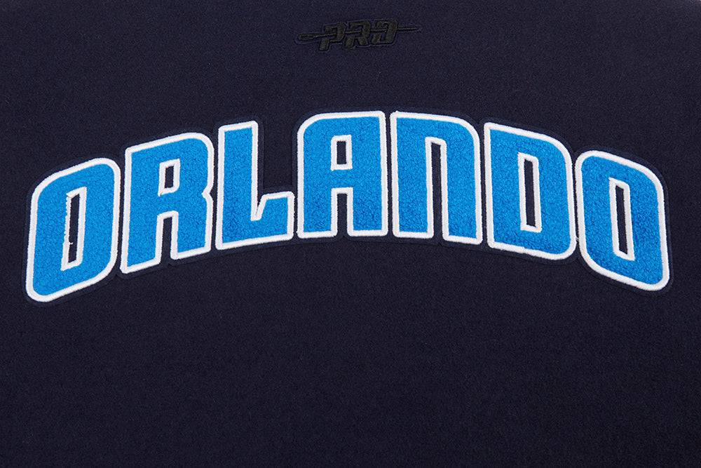 NBA ORLANDO MAGIC CLASSIC Women WOOL VARSITY JACKET (MIDNIGHT NAVY/WHITE) product image 6, provided for visual reference and