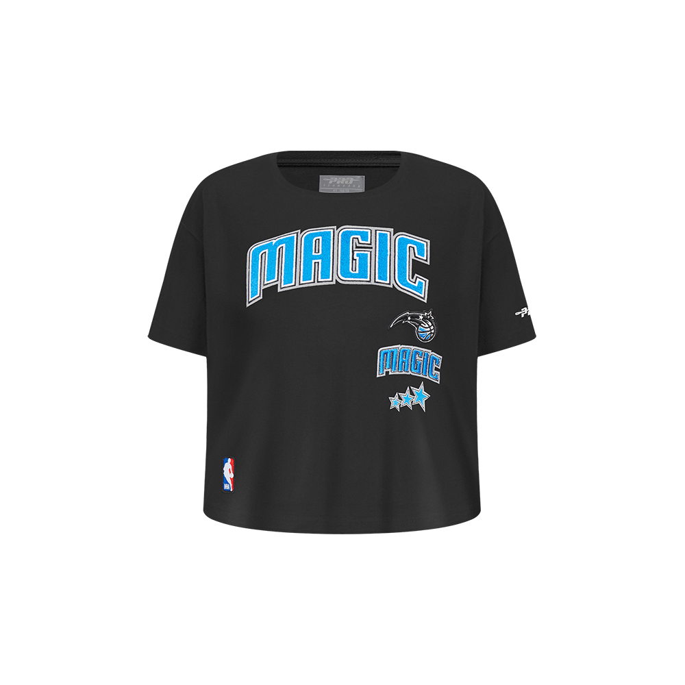 NBA ORLANDO MAGIC RETRO CLASSIC TODDLER GIRL'S SHORT SLEEVE BOXY T-Shirt (BLACK) product image 1, provided for visual
