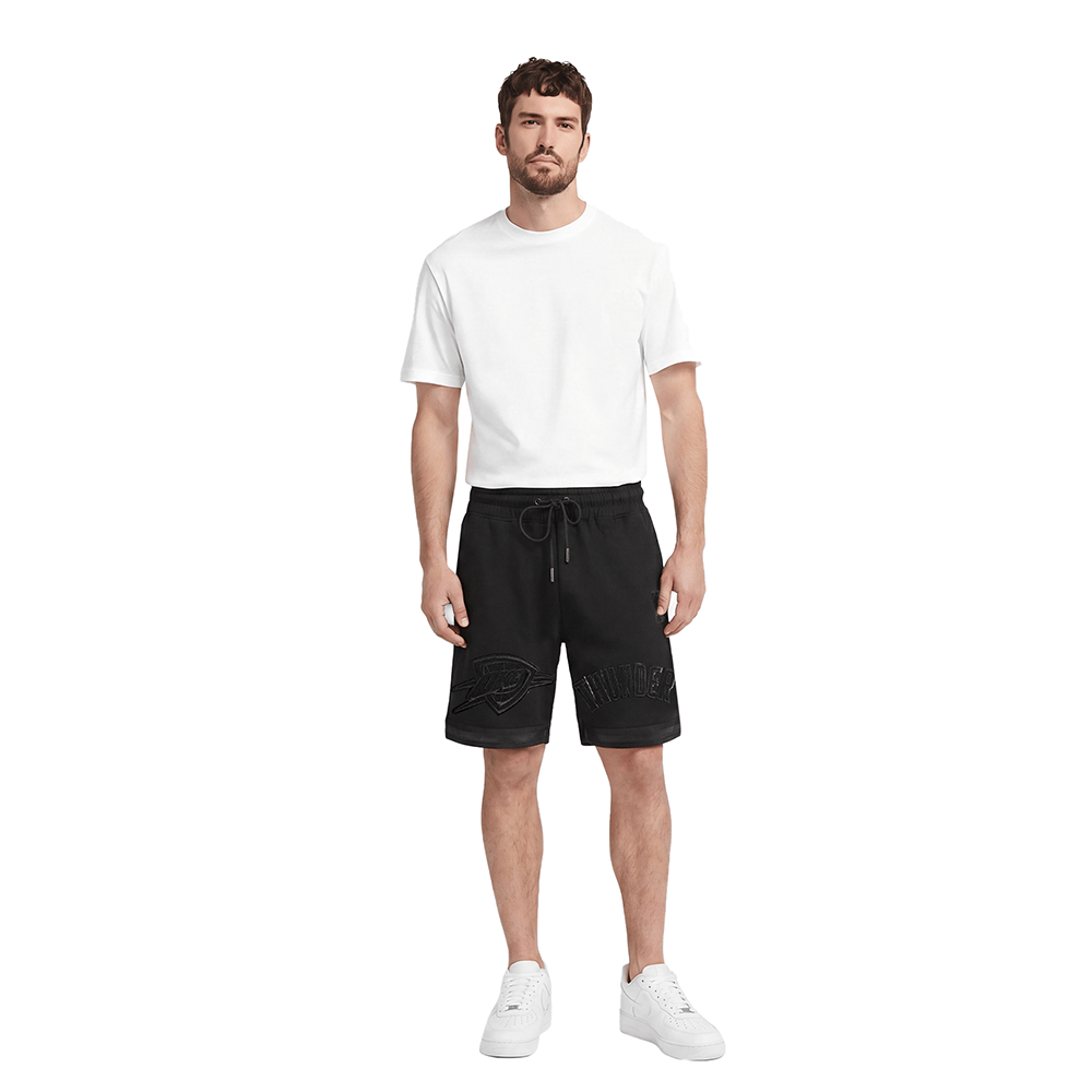 NBA OKLAHOMA CITY THUNDER TRIPLE BLACK Men DK SHORT (TRIPLE BLACK) product image 3, provided for visual reference and