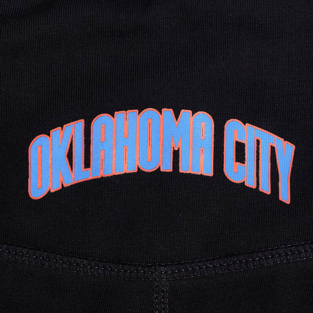 NBA OKLAHOMA CITY THUNDER CLASSIC Women COTTON BIKE SHORT (BLACK) product image 7, provided for visual reference and product