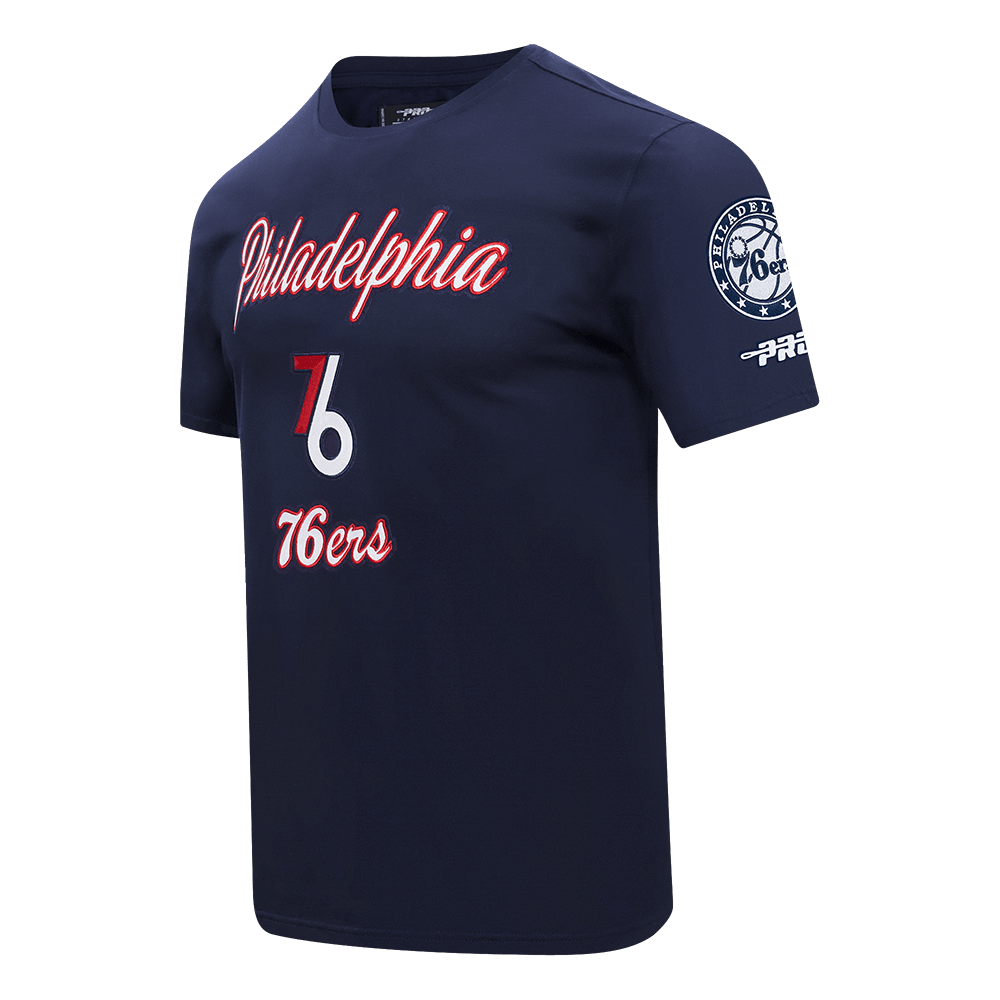 NBA PHILADELPHIA 76ERS CITY EDITION 25-26 Men SJ T-Shirt (MIDNIGHT NAVY) product image 3, provided for visual reference and