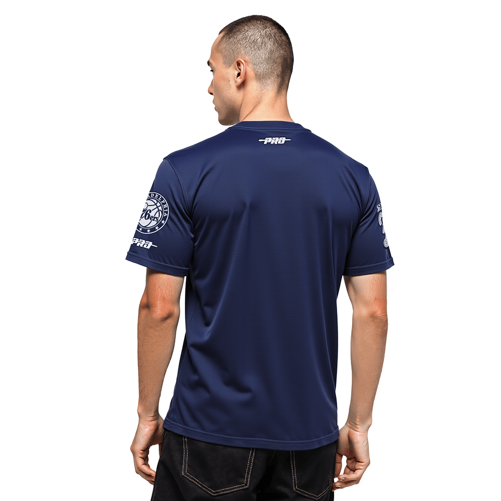NBA PHILADELPHIA 76ERS CITY EDITION 25-26 Men SJ T-Shirt (MIDNIGHT NAVY) product image 2, provided for visual reference and