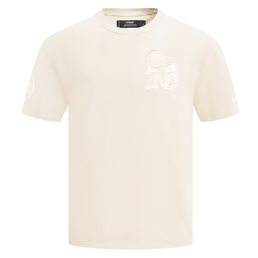 NBA PHILADELPHIA 76ERS NEUTRAL DROP SHOULDER Men T-Shirt (EGGSHELL) product image 8, provided for visual reference and