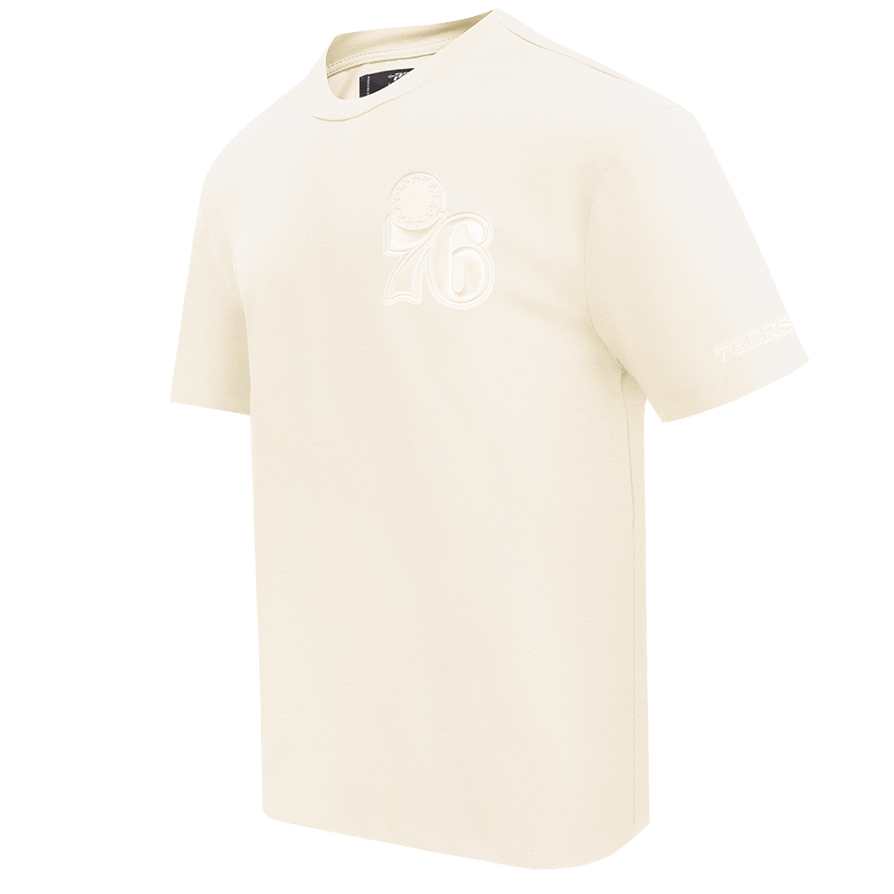 NBA PHILADELPHIA 76ERS NEUTRAL DROP SHOULDER Men T-Shirt (EGGSHELL) product image 9, provided for visual reference and