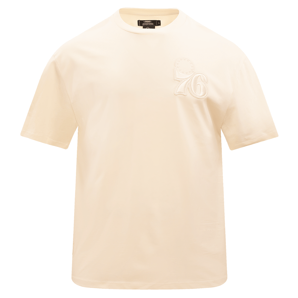 NBA PHILADELPHIA 76ERS NEUTRAL DROP SHOULDER Men T-Shirt (EGGSHELL) product image 1, provided for visual reference and