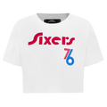 NBA PHILADELPHIA 76ERS CITY EDITION 24-25 Women SINGLE JERSEY BOXY T-Shirt (WHITE) product image 1, provided for visual