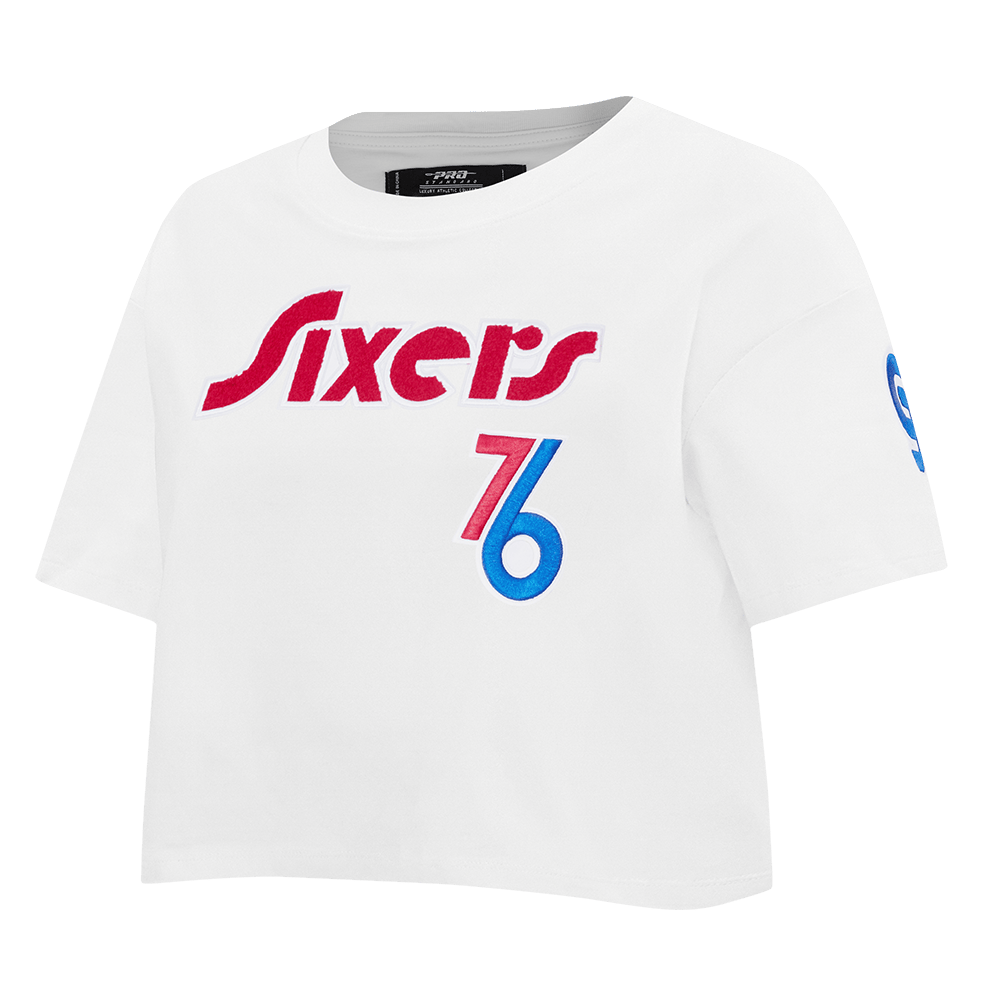 NBA PHILADELPHIA 76ERS CITY EDITION 24-25 Women SINGLE JERSEY BOXY T-Shirt (WHITE) product image 2, provided for visual