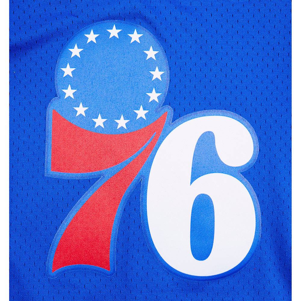 NBA Philadelphia 76Ers Classic Big Boy'S Mesh Button Down Shirt (Royal Blue/Red) product image 8, provided for visual