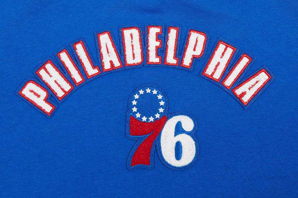 NBA PHILADELPHIA 76ERS CLASSIC Women FLEECE CREWNECK (ROYAL BLUE) product image 7, provided for visual reference and product