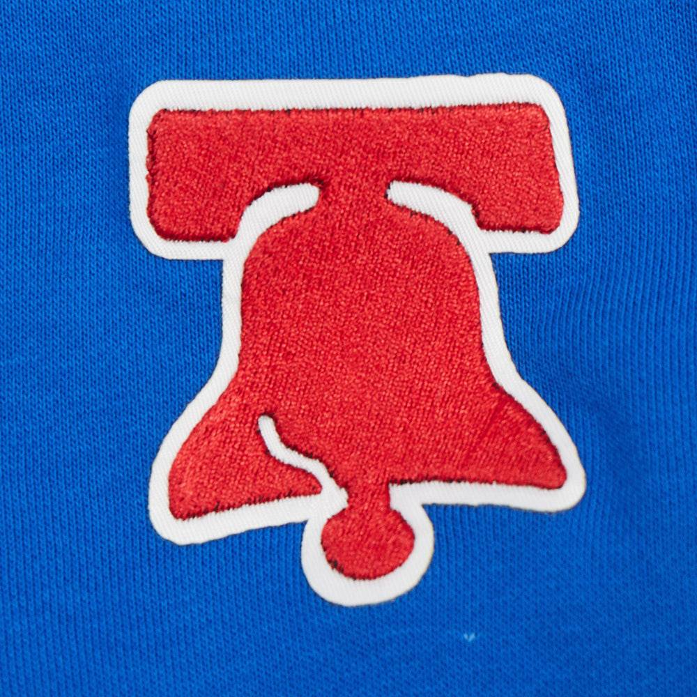 NBA PHILADELPHIA 76ERS CLASSIC Women FLEECE CREWNECK (ROYAL BLUE) product image 8, provided for visual reference and product