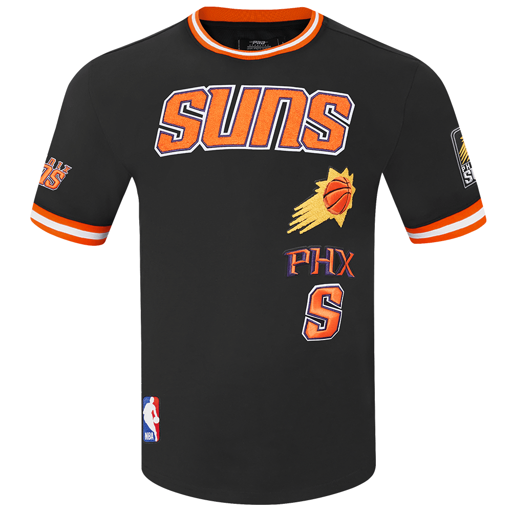 NBA PHOENIX SUNS RETRO CLASSIC Men T-Shirt (BLACK/ORANGE) product image 1, provided for visual reference and product detail