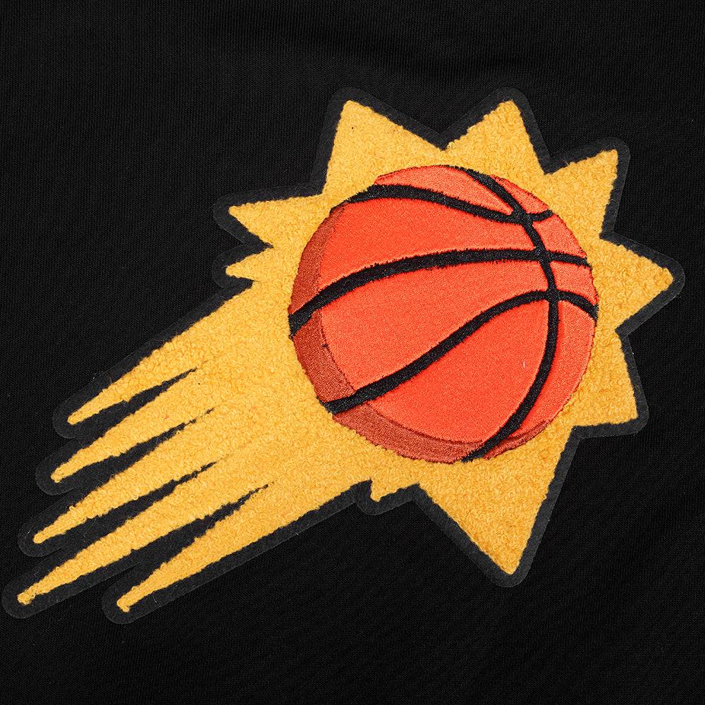 NBA PHOENIX SUNS RETRO CLASSIC Women RIB CROPPED PULLOVER HOODIE (BLACK/ORANGE) product image 5, provided for visual