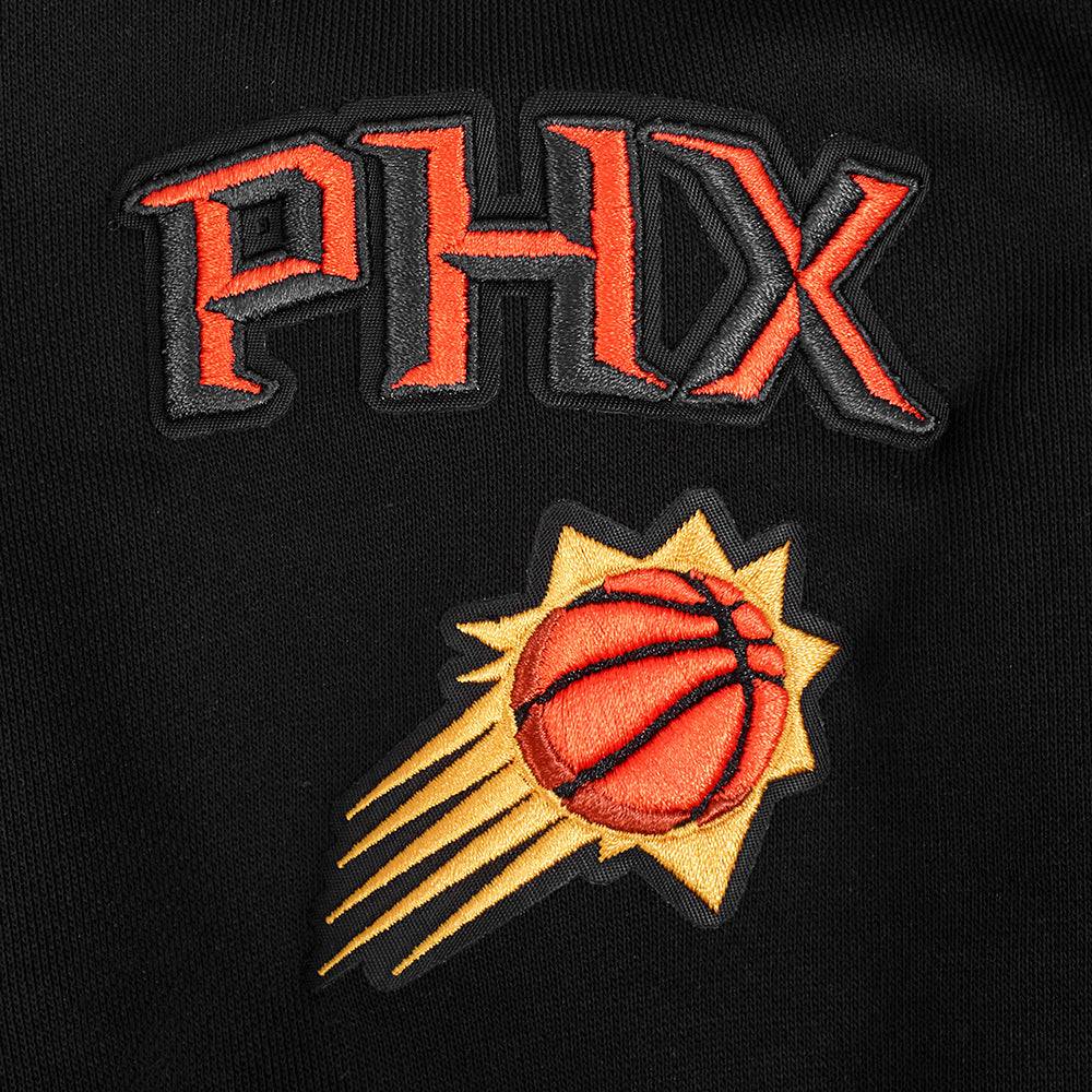 NBA PHOENIX SUNS RETRO CLASSIC Women RIB CROPPED PULLOVER HOODIE (BLACK/ORANGE) product image 6, provided for visual