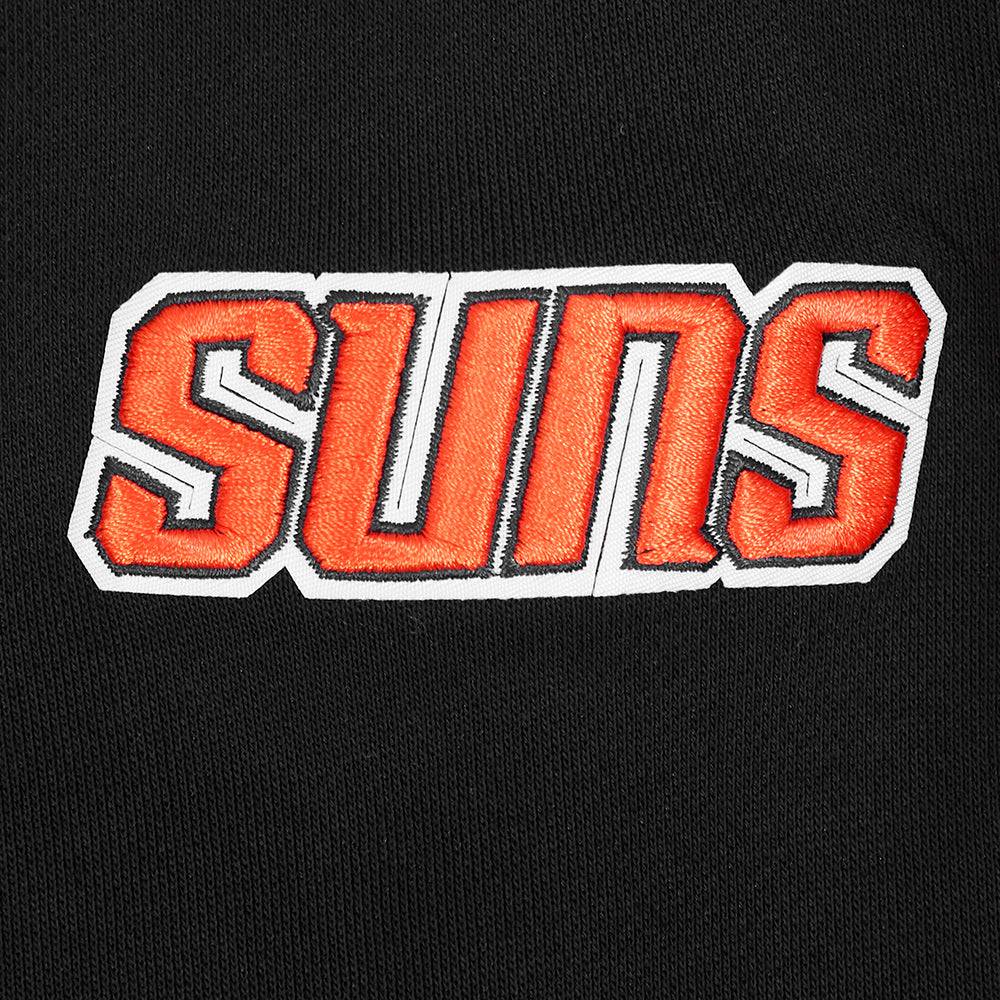 NBA PHOENIX SUNS RETRO CLASSIC Women RIB CROPPED PULLOVER HOODIE (BLACK/ORANGE) product image 7, provided for visual