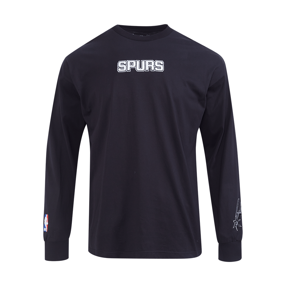 NBA SAN ANTONIO SPURS WINGSPAN Men DROP SHOULDER LS T-Shirt (BLACK) product image 3, provided for visual reference and