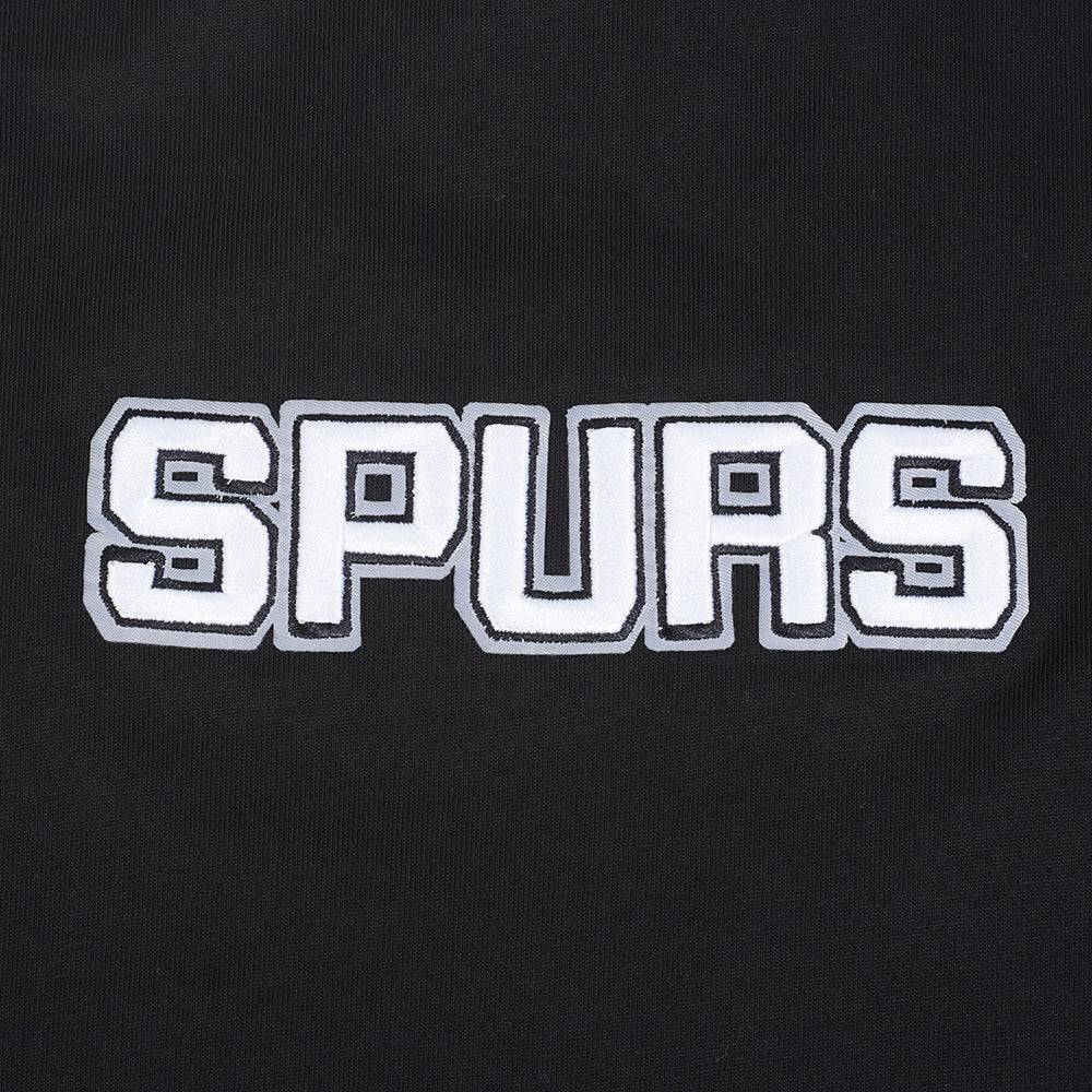 NBA SAN ANTONIO SPURS WINGSPAN Men DROP SHOULDER LS T-Shirt (BLACK) product image 8, provided for visual reference and