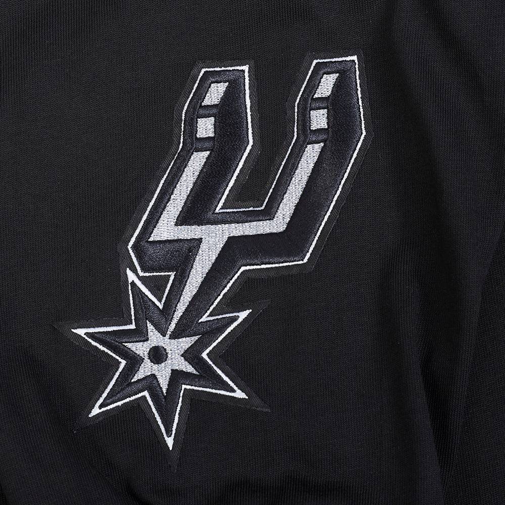 NBA SAN ANTONIO SPURS WINGSPAN Men DROP SHOULDER LS T-Shirt (BLACK) product image 9, provided for visual reference and