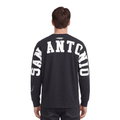 NBA SAN ANTONIO SPURS WINGSPAN Men DROP SHOULDER LS T-Shirt (BLACK) product image 1, provided for visual reference and