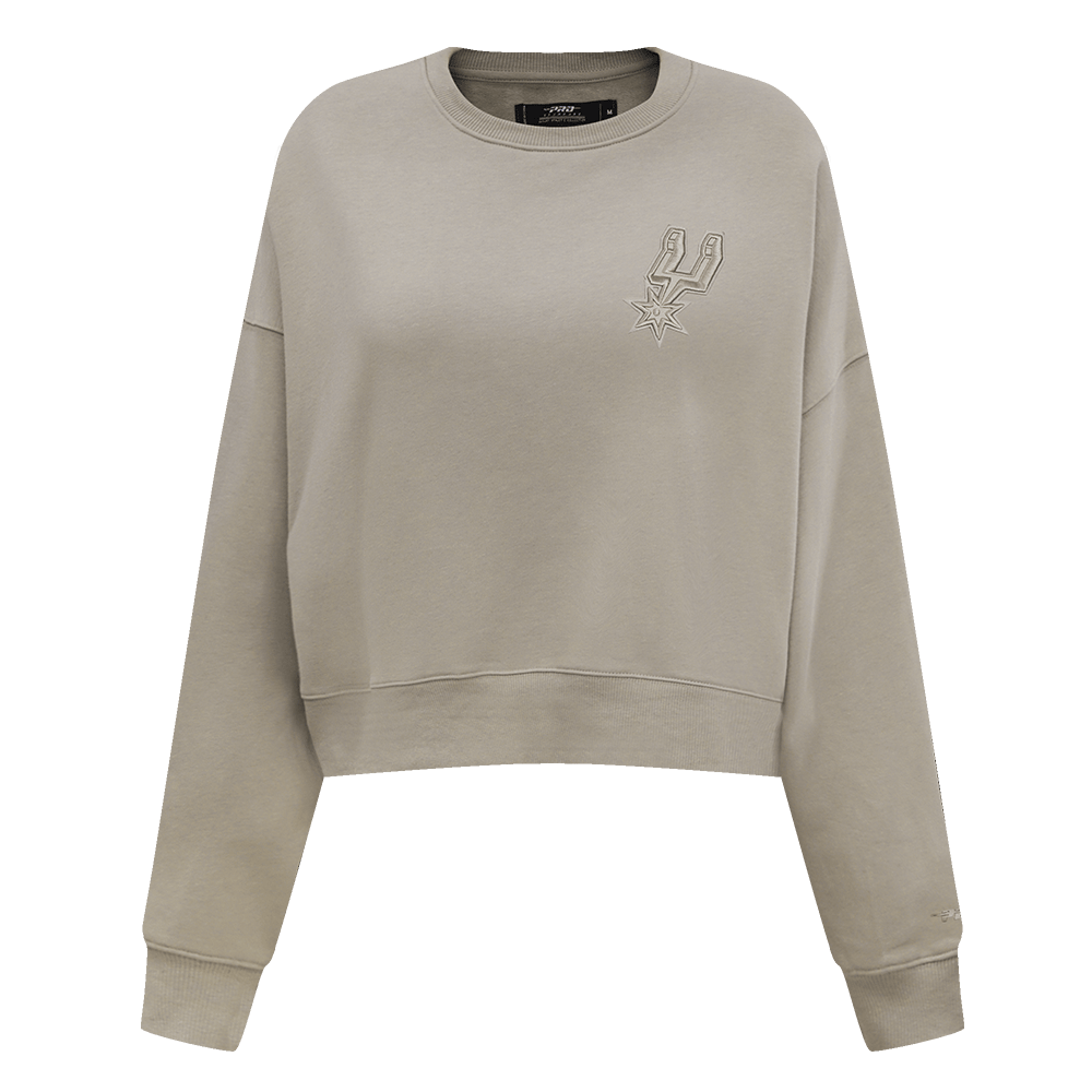 NBA SAN ANTONIO SPURS NEUTRAL Women CREWNECK (TAUPE) product image 3, provided for visual reference and product detail review