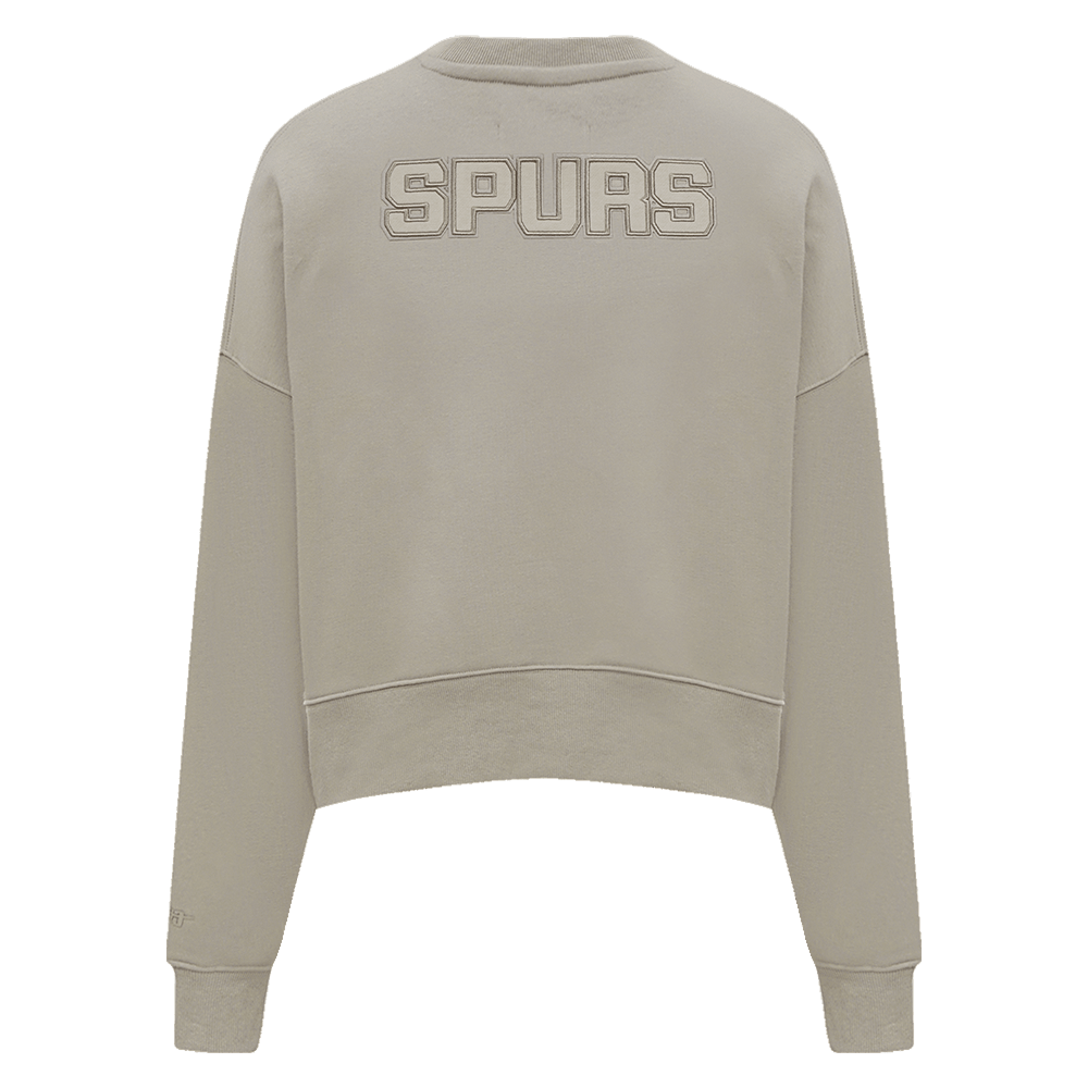 NBA SAN ANTONIO SPURS NEUTRAL Women CREWNECK (TAUPE) product image 5, provided for visual reference and product detail review