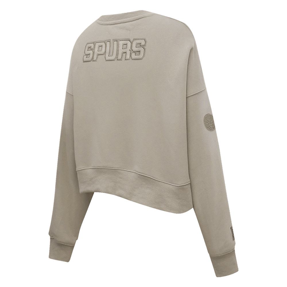 NBA SAN ANTONIO SPURS NEUTRAL Women CREWNECK (TAUPE) product image 6, provided for visual reference and product detail review