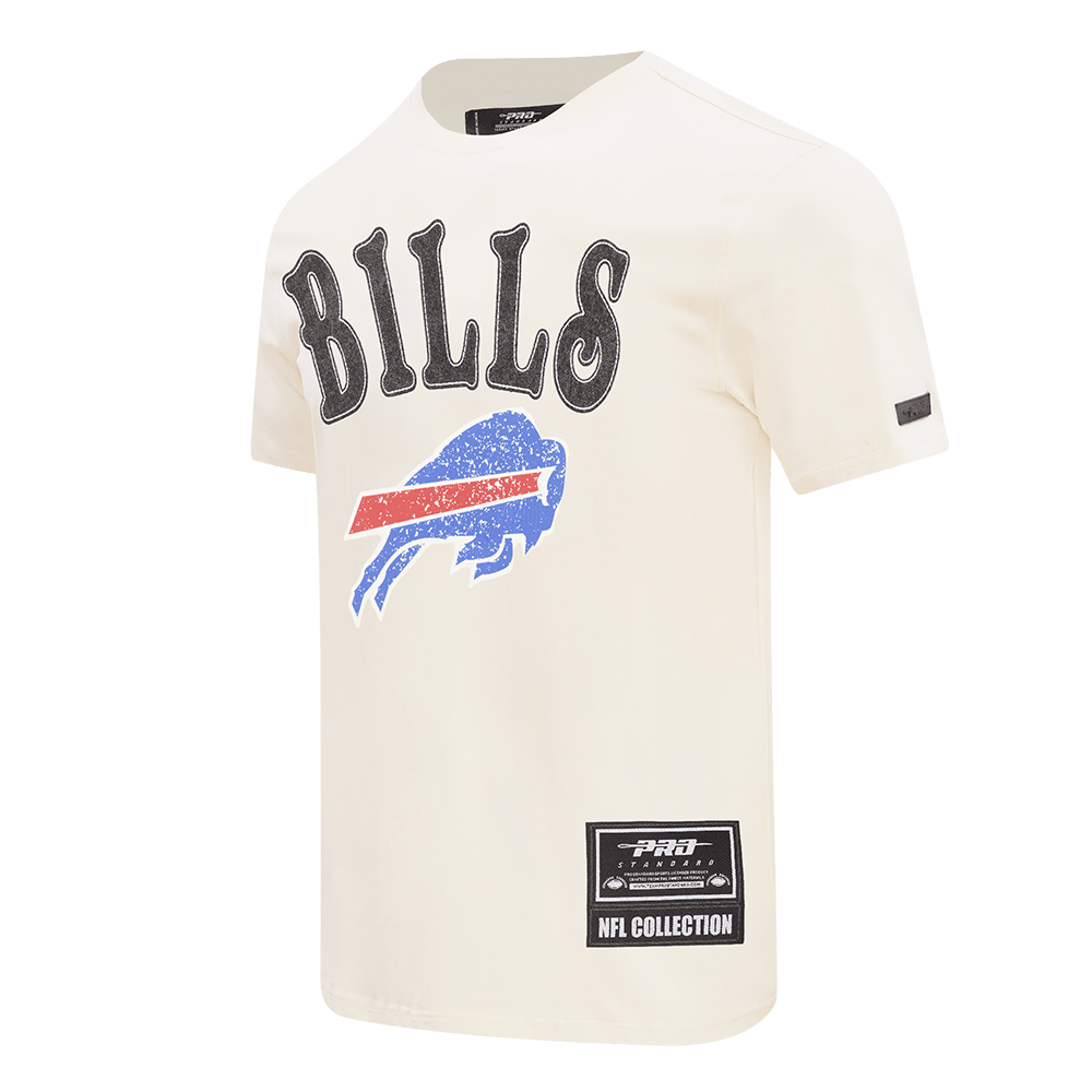 BUFFALO BILLS REBEL ATHLETICS STACKED LOGO Men SJ T-Shirt (EGGSHELL) product image 4, provided for visual reference and