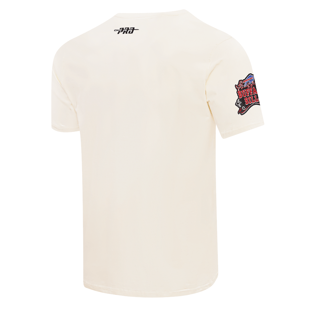BUFFALO BILLS REBEL ATHLETICS STACKED LOGO Men SJ T-Shirt (EGGSHELL) product image 6, provided for visual reference and