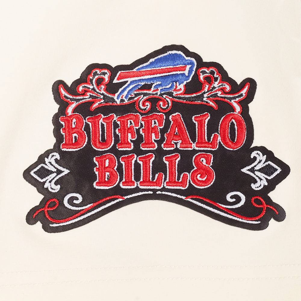 BUFFALO BILLS REBEL ATHLETICS STACKED LOGO Men SJ T-Shirt (EGGSHELL) product image 7, provided for visual reference and