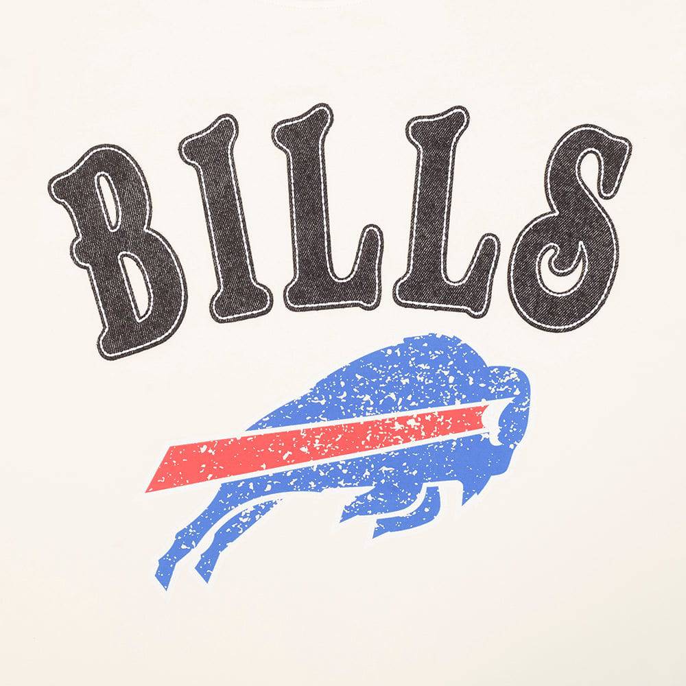 BUFFALO BILLS REBEL ATHLETICS STACKED LOGO Men SJ T-Shirt (EGGSHELL) product image 8, provided for visual reference and