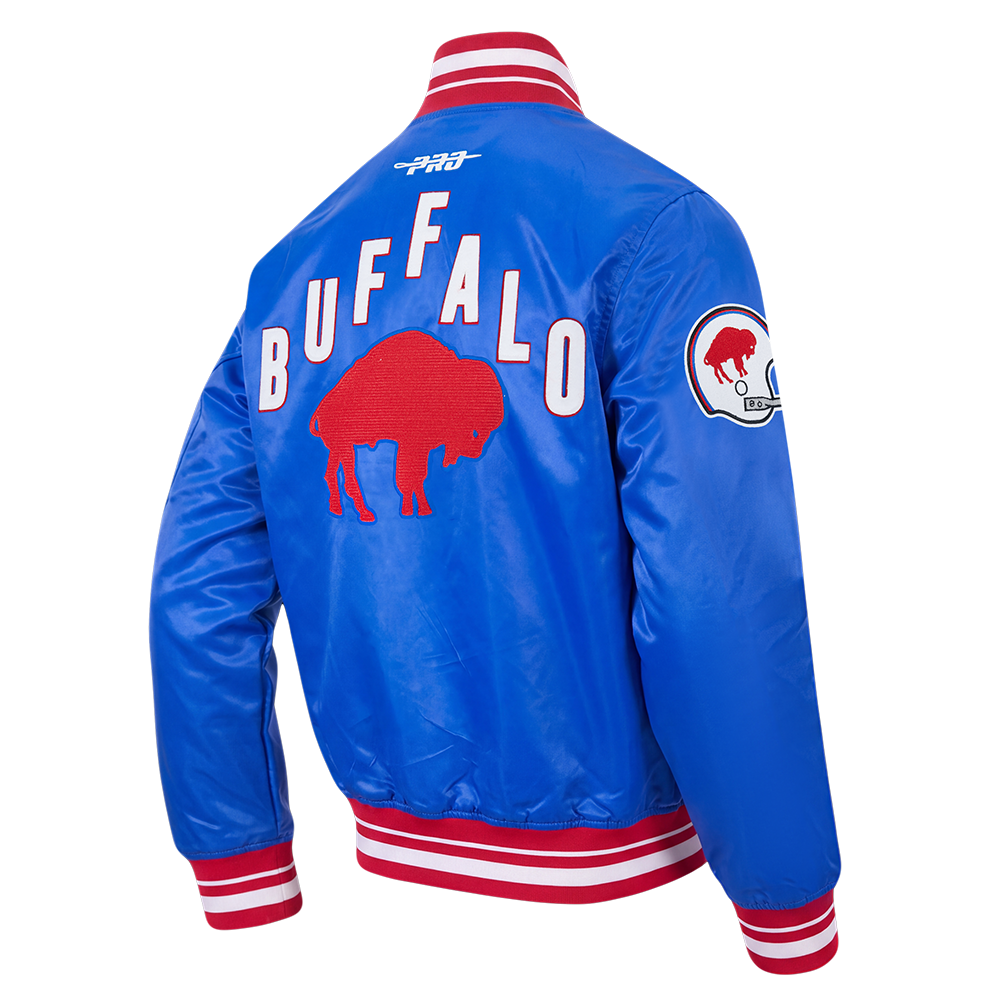 NFL BUFFALO BILLS ON TOP Men SATIN JACKET (ROYAL BLUE/RED) product image 4, provided for visual reference and product detail