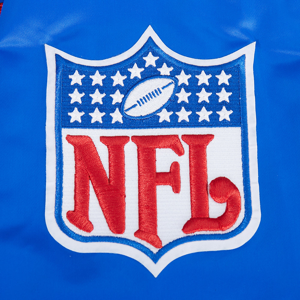 NFL BUFFALO BILLS ON TOP Men SATIN JACKET (ROYAL BLUE/RED) product image 6, provided for visual reference and product detail