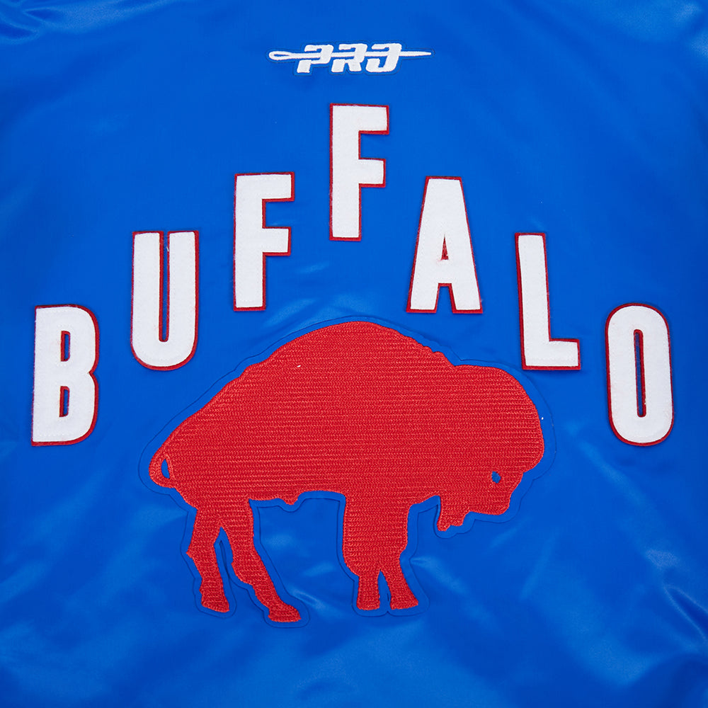 NFL BUFFALO BILLS ON TOP Men SATIN JACKET (ROYAL BLUE/RED) product image 8, provided for visual reference and product detail